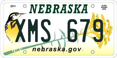 NE license plate XMS679