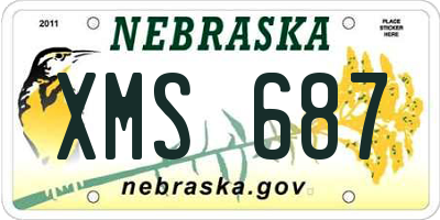 NE license plate XMS687
