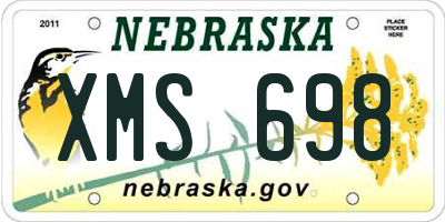 NE license plate XMS698