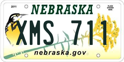 NE license plate XMS711