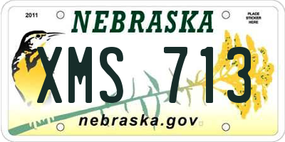 NE license plate XMS713