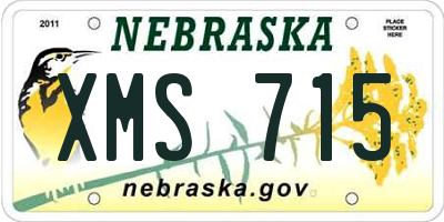 NE license plate XMS715
