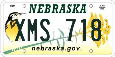 NE license plate XMS718