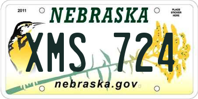 NE license plate XMS724