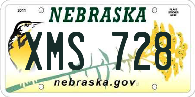 NE license plate XMS728