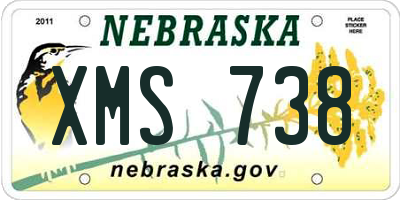 NE license plate XMS738