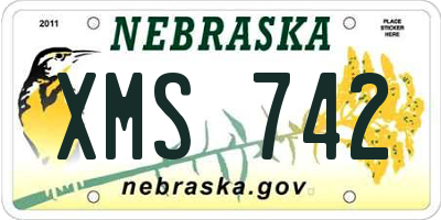 NE license plate XMS742