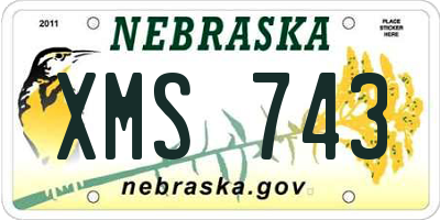 NE license plate XMS743