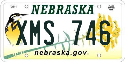 NE license plate XMS746