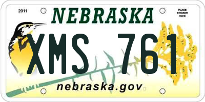 NE license plate XMS761