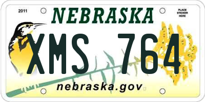 NE license plate XMS764