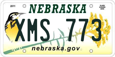 NE license plate XMS773