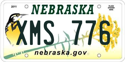 NE license plate XMS776