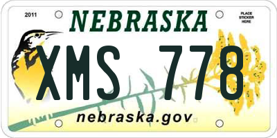 NE license plate XMS778