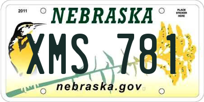 NE license plate XMS781