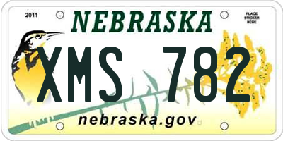 NE license plate XMS782