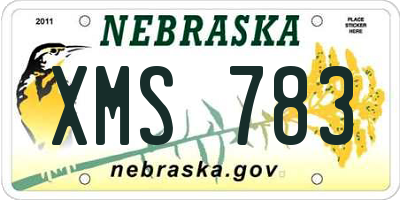 NE license plate XMS783