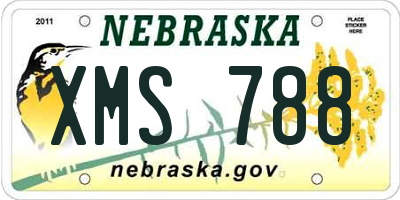 NE license plate XMS788