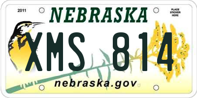 NE license plate XMS814
