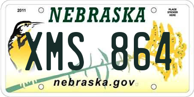 NE license plate XMS864