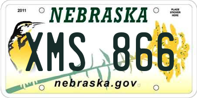 NE license plate XMS866