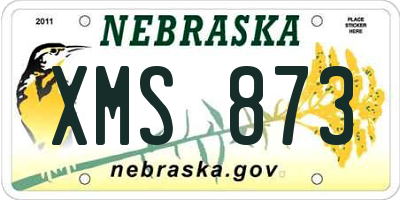 NE license plate XMS873