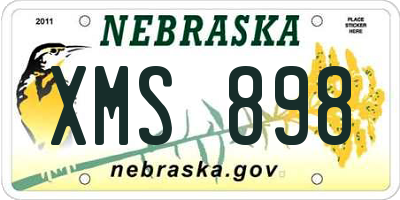 NE license plate XMS898