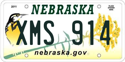 NE license plate XMS914