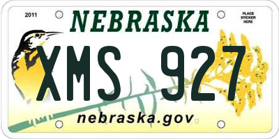 NE license plate XMS927