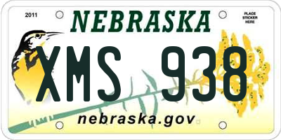 NE license plate XMS938