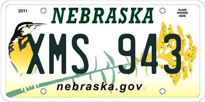 NE license plate XMS943