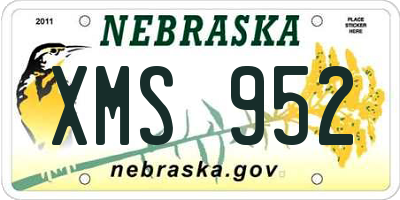 NE license plate XMS952