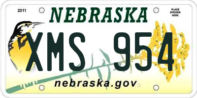 NE license plate XMS954