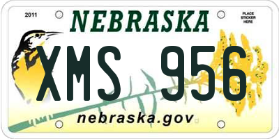NE license plate XMS956