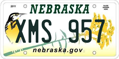 NE license plate XMS957