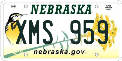 NE license plate XMS959