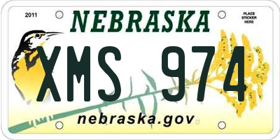 NE license plate XMS974