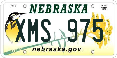 NE license plate XMS975