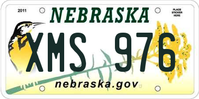 NE license plate XMS976