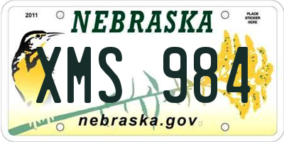NE license plate XMS984