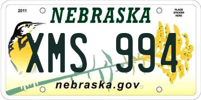 NE license plate XMS994