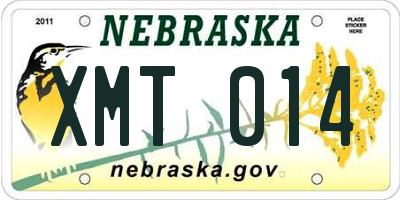 NE license plate XMT014