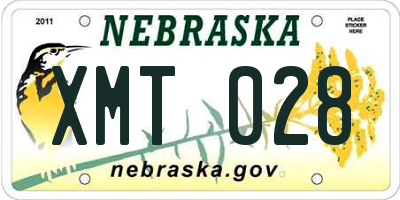 NE license plate XMT028