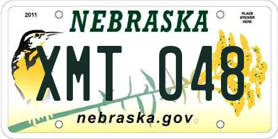 NE license plate XMT048