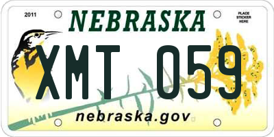 NE license plate XMT059