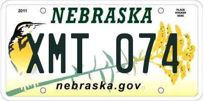 NE license plate XMT074