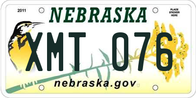NE license plate XMT076