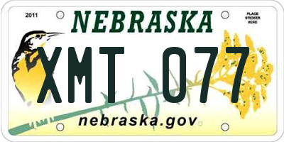 NE license plate XMT077