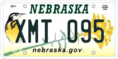 NE license plate XMT095