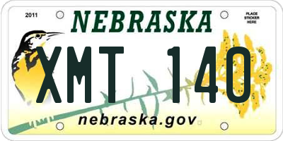 NE license plate XMT140